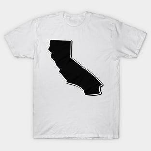 Black California Outline T-Shirt